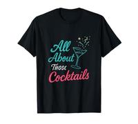 Gráfico Retro de Happy Hour All About Those Cocktails Camiseta