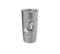 Gráfico retro de mamíferos basura con texto en inglés «Sometimes I Be Fartin' Opossum» Vaso térmico de acero inoxidable de doble pared