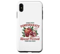 Gráfico retro de melocotón de granada seleccionada a mano Carcasa para iPhone XS Max