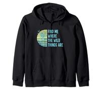 Gráfico Retro de montaña Find Me Where The Wild Are Sudadera con Capucha