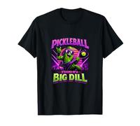 Gráfico Retro de neón de Pickleball Its Kind of a Big Dill Camiseta