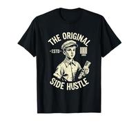 Gráfico retro de niño de periódico | Arte original de ajetreo lateral Camiseta