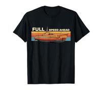 Gráfico Retro de Puesta de Sol Gato Class Submarine a Toda Velocidad Camiseta