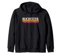 Gráfico Retro de Rochester New York - Rochester NY Sudadera con Capucha