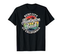 Gráfico Retro de Surf City Huntington Beach California Camiseta