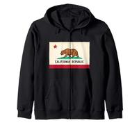 Gráfico Retro del Oso Golden State Bear de la República de California Sudadera con Capucha