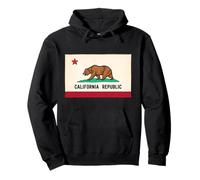Gráfico Retro del Oso Golden State Bear de la República de California Sudadera con Capucha