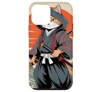 Gráfico retro japonés Samurai Cat - Cat Lover Carcasa para iPhone 12 mini