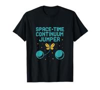 Gráfico retro Pixel UFO Space-Time Continuum Jumper Camiseta