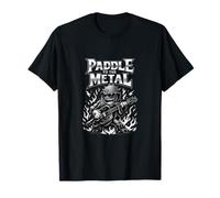 Gráfico Retro Rock de Paddle to The Metal Pickleball Camiseta