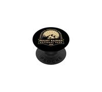 Gráfico Retro Sunburst del Parque Nacional Mount Rainer Washington PopSockets PopGrip Adhesivo
