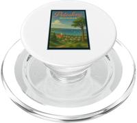 Gráfico retro vintage de Petoskey City Lake Michigan Up North PopSockets PopGrip para MagSafe