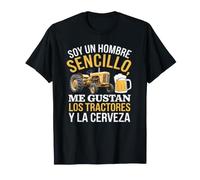 Gráfico Rústico de Tractores Combinado con Amor a la Cerveza Camiseta