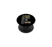 Gráfico Simple de Rugby Scrum Tackle Try Repeat PopSockets PopGrip Adhesivo