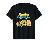 Gráfico Smile Its Tequila Time Party Crew Camiseta