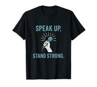 Gráfico sobre el Poder Femenino Feminista Speak Up Stand Strong Camiseta