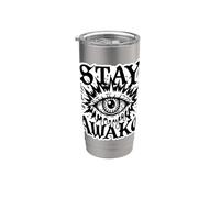 Gráfico Stay Awake Gothic Eye Lightning Vaso térmico de acero inoxidable de doble pared