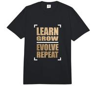 Gráfico Tan Color Learn Grow Evolve Repeat Tan Tan Comfort Colors Adult Heavyweight T-Shirt