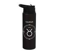 Gráfico Taurus The Bull - Zodiaco minimalista Stainless Steel Insulated Water Bottle