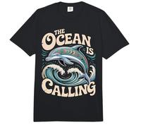 Gráfico The Ocean Is Calling Dolphin para Amantes del mar Comfort Colors Adult Heavyweight T-Shirt
