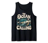 Gráfico The Ocean is Calling Sea Turtle Adventure Camiseta sin Mangas