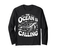 Gráfico The Ocean is Calling Sea Turtle Adventure Manga Larga