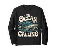 Gráfico The Ocean is Calling Sea Turtle Adventure Manga Larga