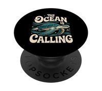 Gráfico The Ocean is Calling Sea Turtle Adventure PopSockets PopGrip Adhesivo