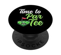 Gráfico Time To Par Tee para jugador de golf, golfista, amante del golf PopSockets PopGrip Adhesivo