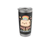 Gráfico Too Hot to Be Straight Kawaii Rainbow Toaster Pride Vaso térmico de acero inoxidable de doble pared
