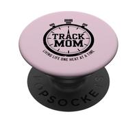 Gráfico Track Mom Living Life One Heat At A Time PopSockets PopGrip Adhesivo