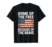 Gráfico Tributo a los Veteranos - Bold Home of The Free Theme Camiseta