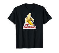 Gráfico Tropical Amarillo Divertido Amante de la Fruta I Love Bananas Camiseta
