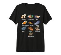 Gráfico Variado de mejillones Ocean Foodie Design para Amantes de los mariscos Camiseta Premium