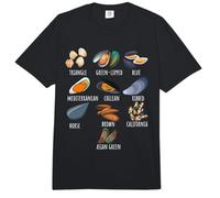 Gráfico Variado de mejillones Ocean Foodie Design para Amantes de los mariscos Comfort Colors Adult Heavyweight T-Shirt