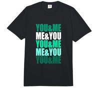 Gráfico Verde Azulado Claro Aqua Color You&Me&You&Me Teal Aqua Comfort Colors Adult Heavyweight T-Shirt