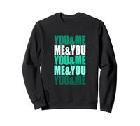 Gráfico Verde Azulado Claro Aqua Color You&Me&You&Me Teal Aqua Sudadera