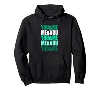 Gráfico Verde Azulado Claro Aqua Color You&Me&You&Me Teal Aqua Sudadera con Capucha
