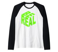 Gráfico verde Be Real Green Camiseta Manga Raglan