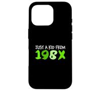 Gráfico verde de Just A Kid de 198X Green Carcasa para iPhone 16 Pro