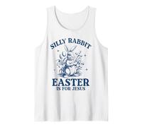 Gráfico Vintage con Humor Retro de Silly Rabbit Easter is for Jesus Camiseta sin Mangas