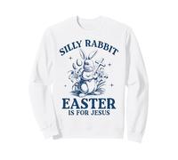 Gráfico Vintage con Humor Retro de Silly Rabbit Easter is for Jesus Sudadera