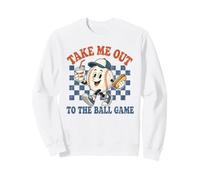 Gráfico Vintage de béisbol de Verano con Texto «Llévame a la Pelota» Sudadera