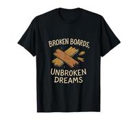 Gráfico vintage de Broken Boards Unbroken Dreams Doodle Camiseta