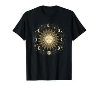Gráfico Vintage de Celestial Sun Mandala Moon Phase Camiseta