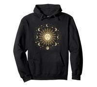 Gráfico Vintage de Celestial Sun Mandala Moon Phase Sudadera con Capucha