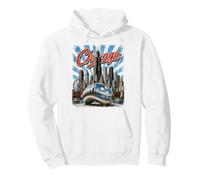 Gráfico Vintage de Chicago Skyline Travel Cloud Gate Sudadera con Capucha