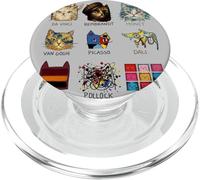 Gráfico Vintage de Gato de Aspecto Genial Pintor de Historia del Arte Famoso PopSockets PopGrip para MagSafe