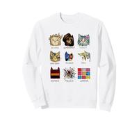 Gráfico Vintage de Gato de Aspecto Genial Pintor de Historia del Arte Famoso Sudadera