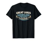 Gráfico Vintage de Great Lakes Shoreline Living Camiseta